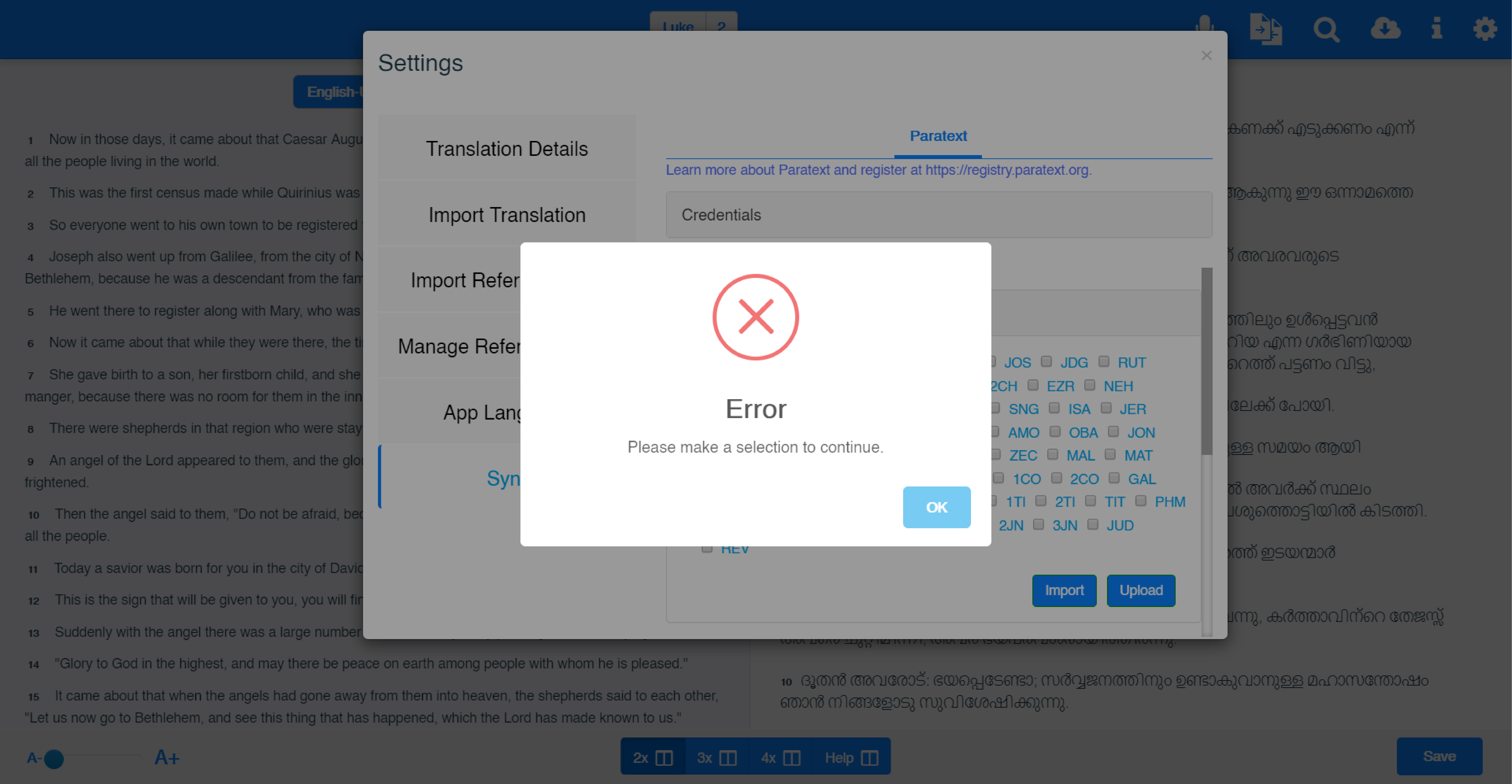 Book exported to paratext confirmation