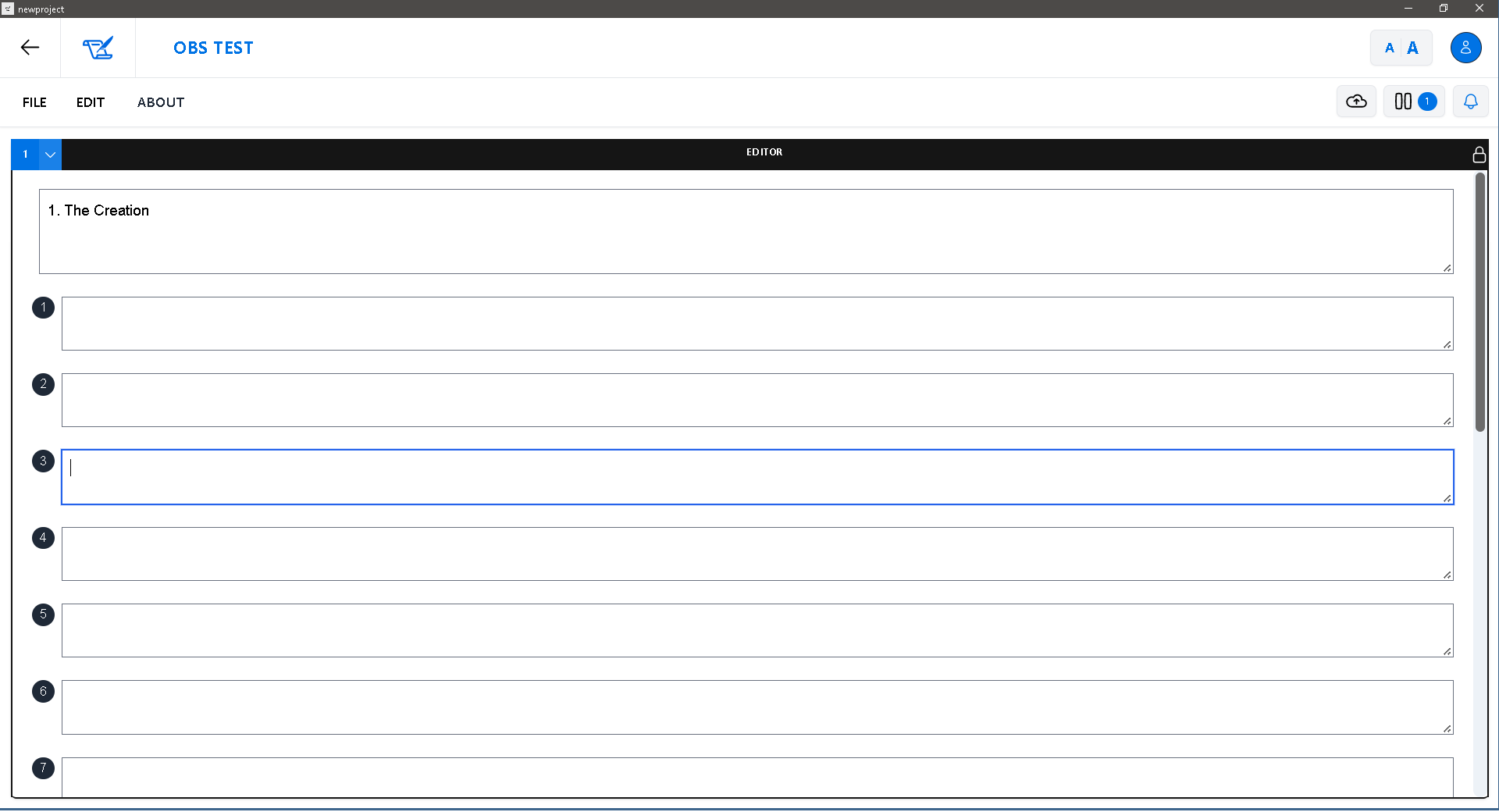 obs editor panel